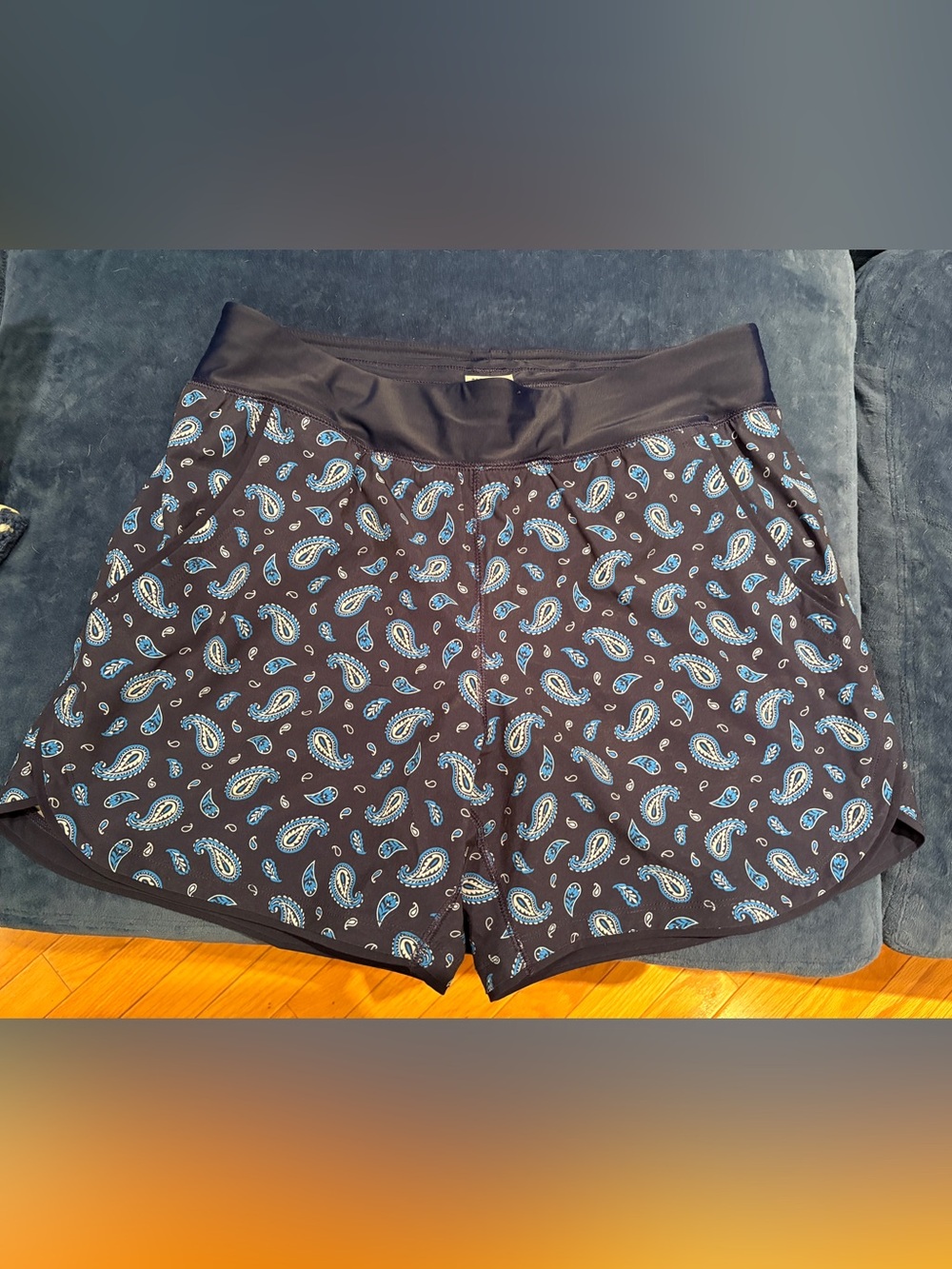Lands' End Women’s Navy Print Swim Shorts NWOT